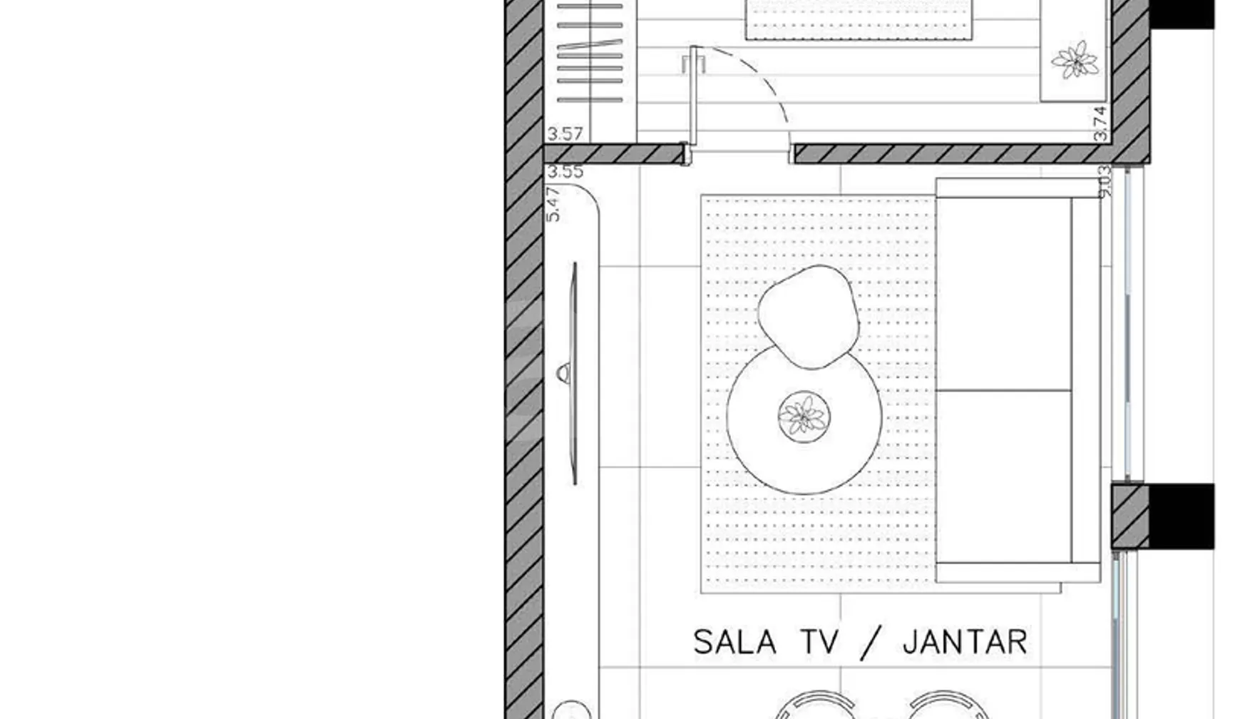 Planta — Cobertura Duplex 137,66 m²