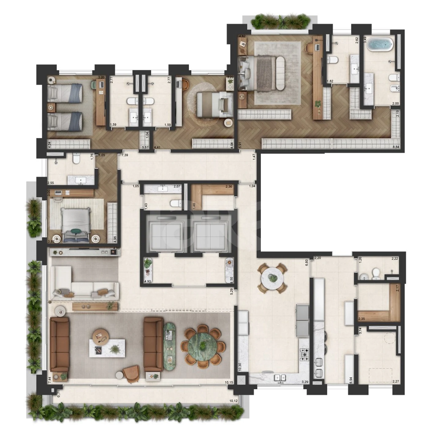 Planta — Apartamento 331,05 m²