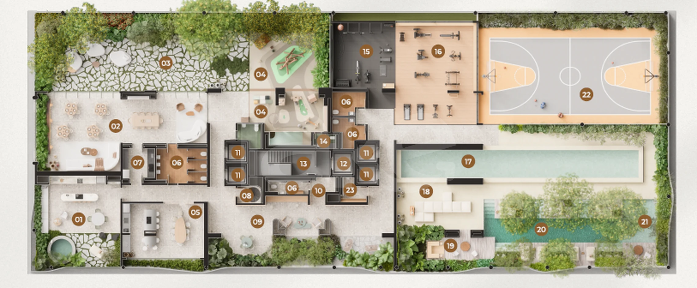 Planta — Pavimento lazer