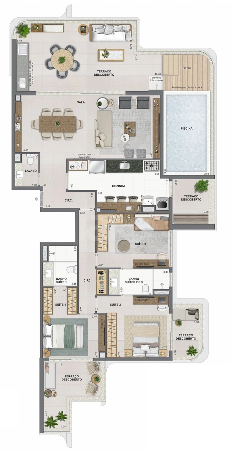 Planta — Cobertura Horizontal 186,1 m²