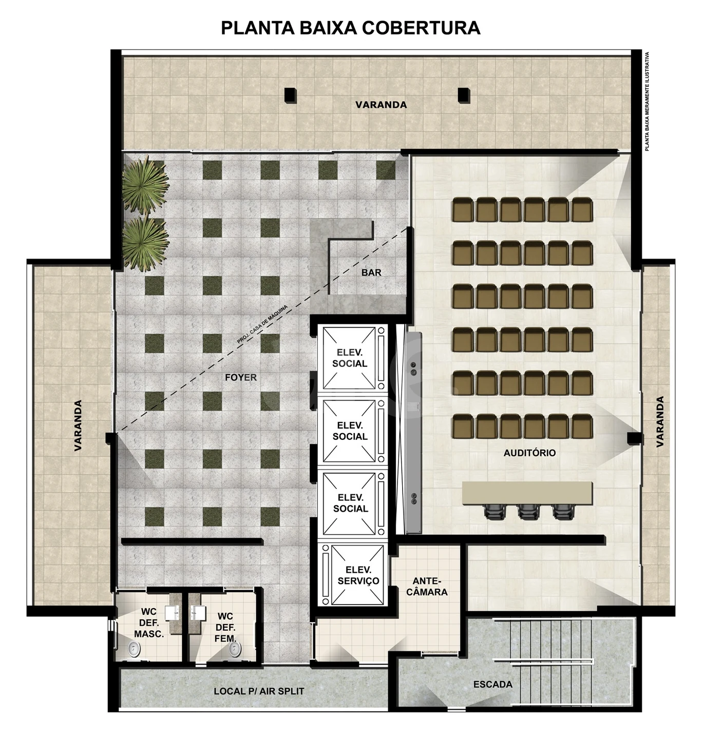 Planta — Pavimento cobertura