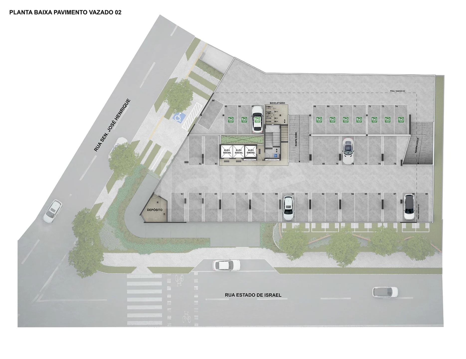 Planta — Pavimento garagem 2