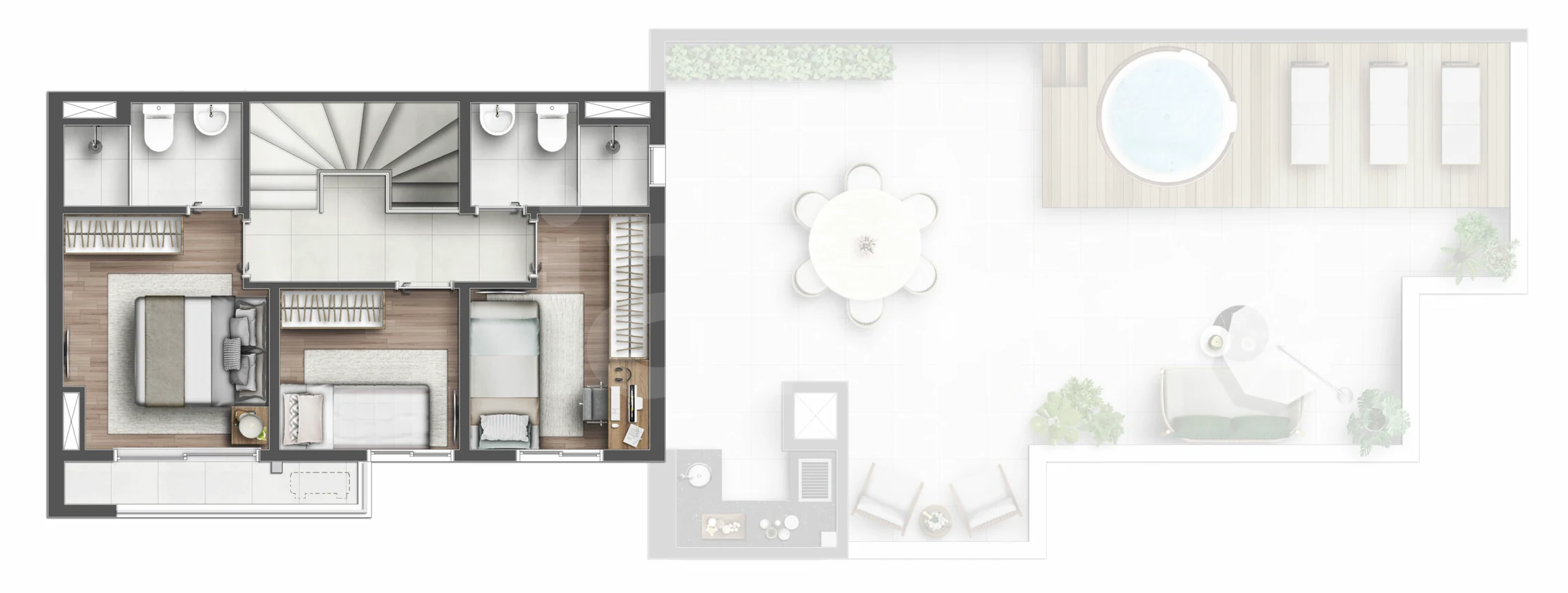 Planta — Cobertura Duplex 152,31 m²