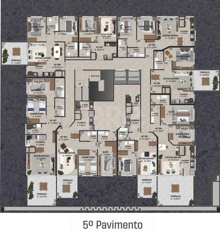 Planta — Pavimento 5