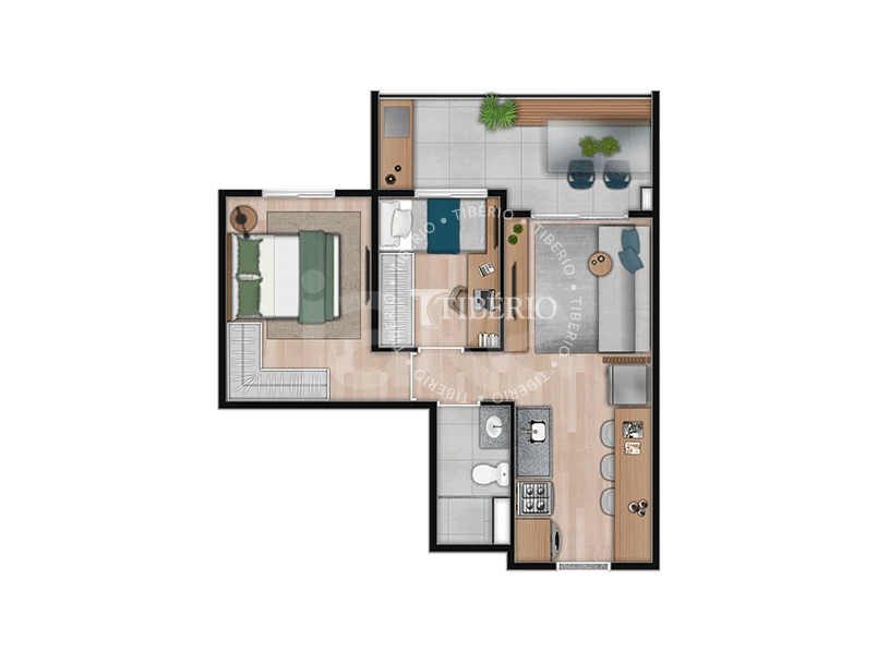 Planta — Garden 43,25 m²