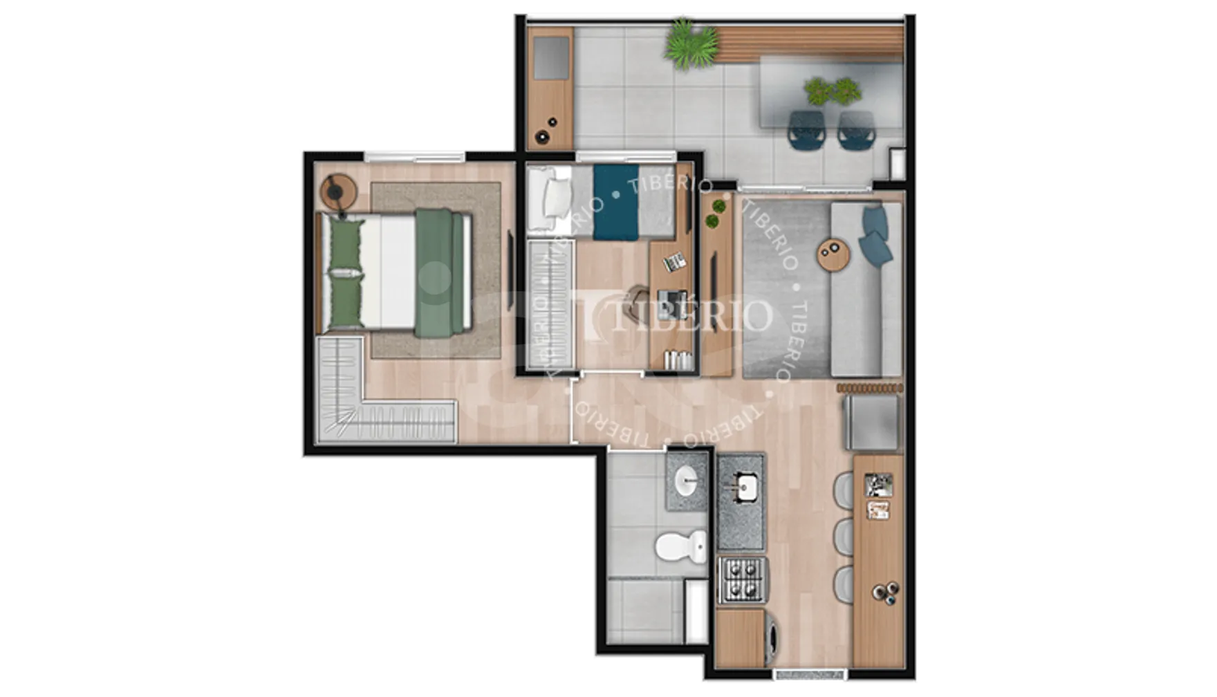 Planta — Garden 43,25 m²