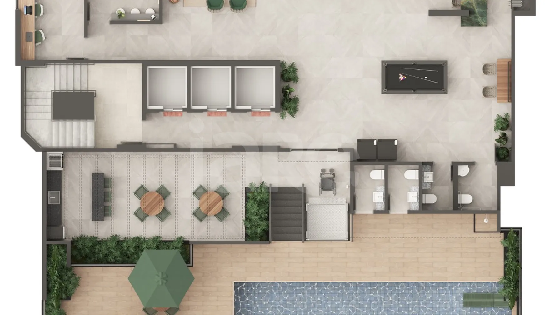 Planta — Pavimento lazer