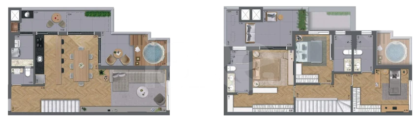 Planta — Cobertura Duplex 140,54 m²