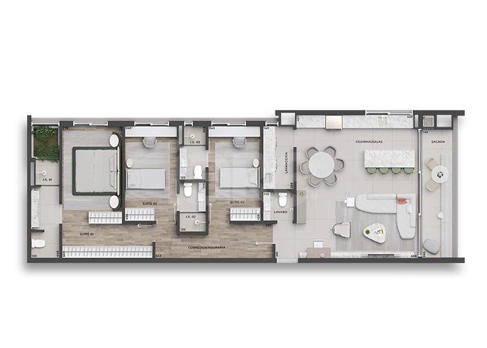 Planta — Garden 132,55 m²
