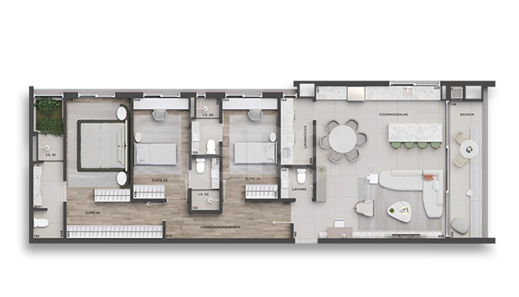 Planta — Garden 132,55 m²