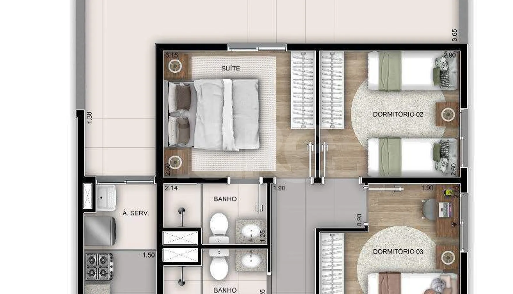 Planta — Garden 97 m²