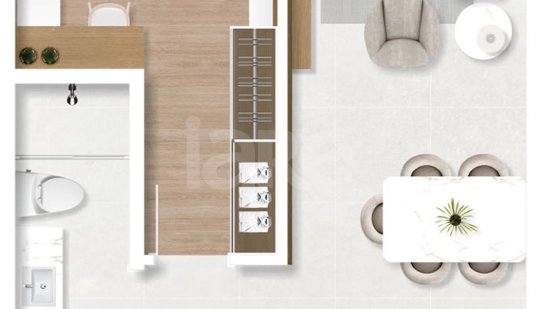 Planta — Apartamento 50,69 m²