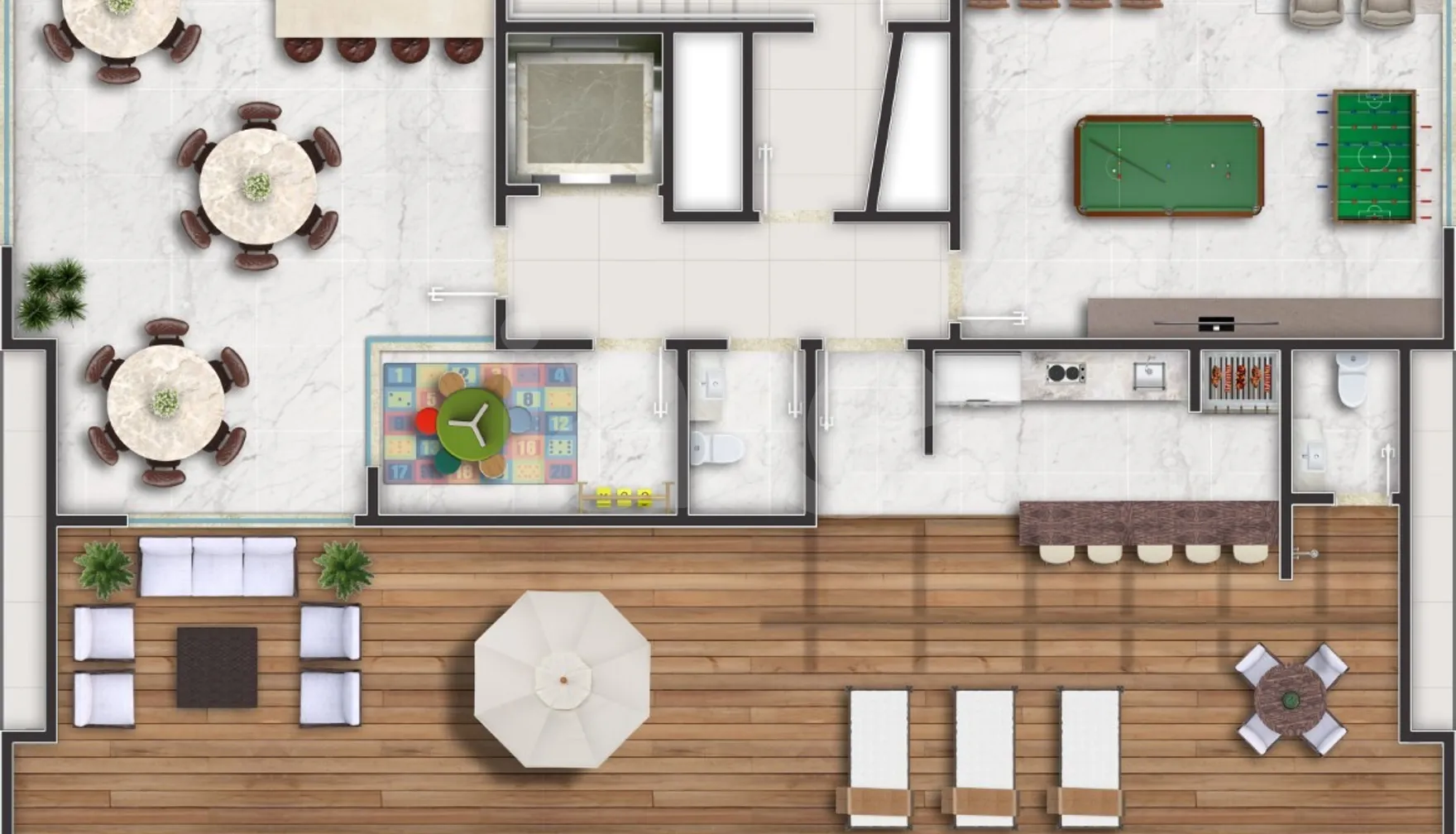 Planta — Pavimento rooftop