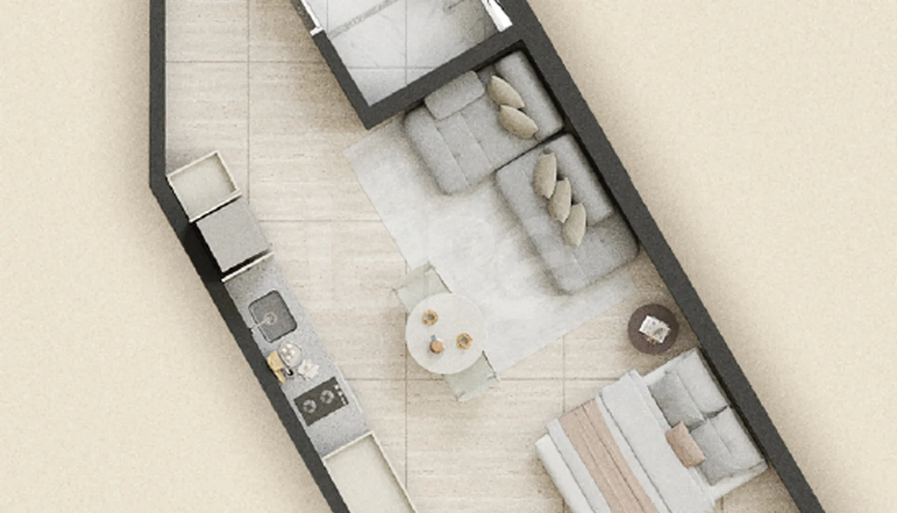 Planta — Studio 36,35 m²