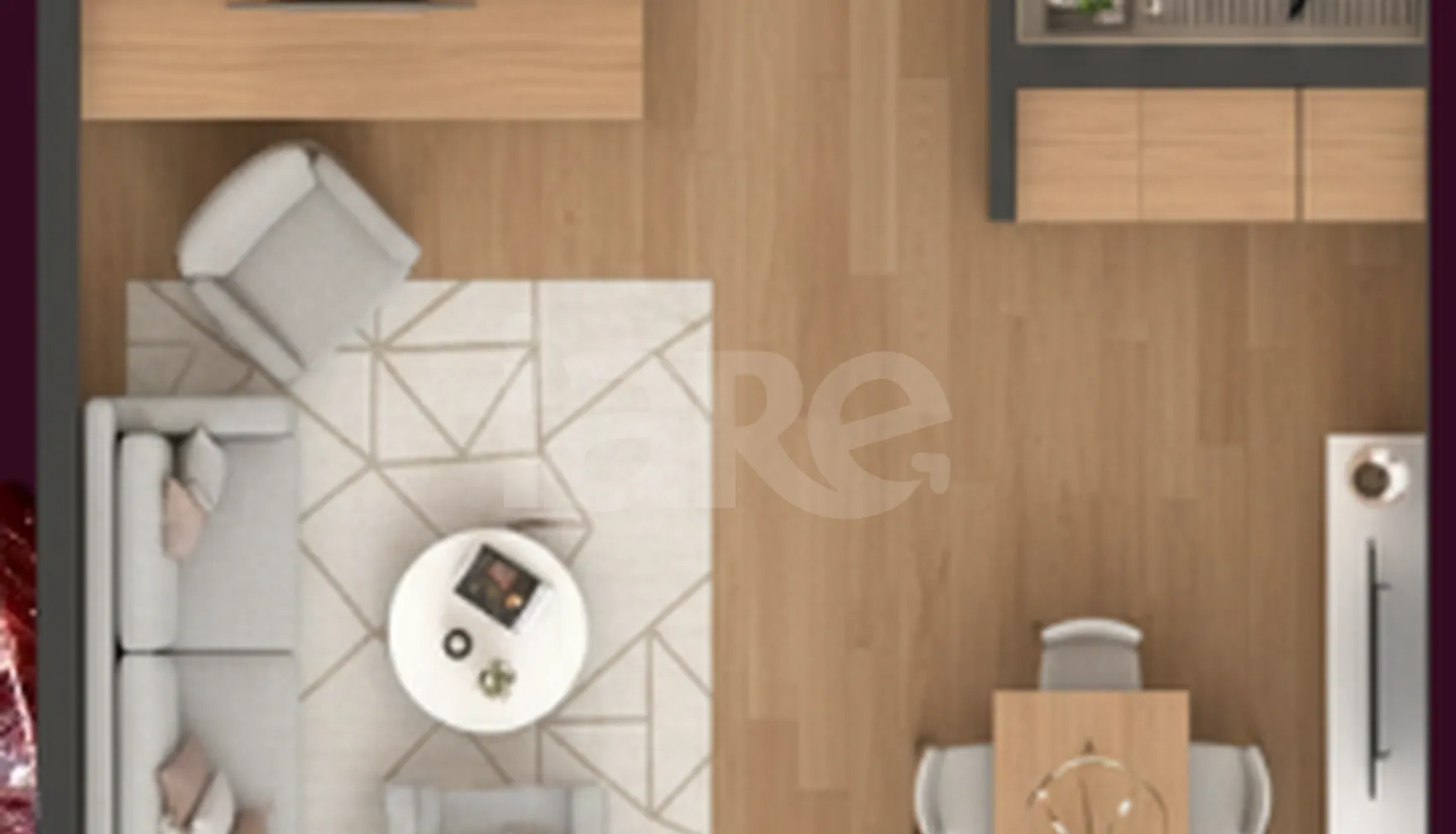 Planta — Apartamento 55,55 m²
