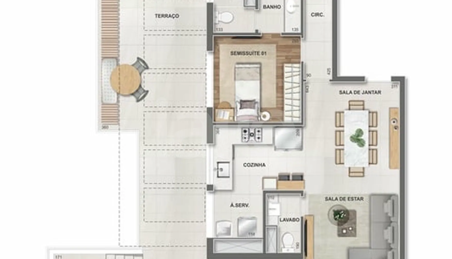 Planta — Cobertura Horizontal 239,86 m²