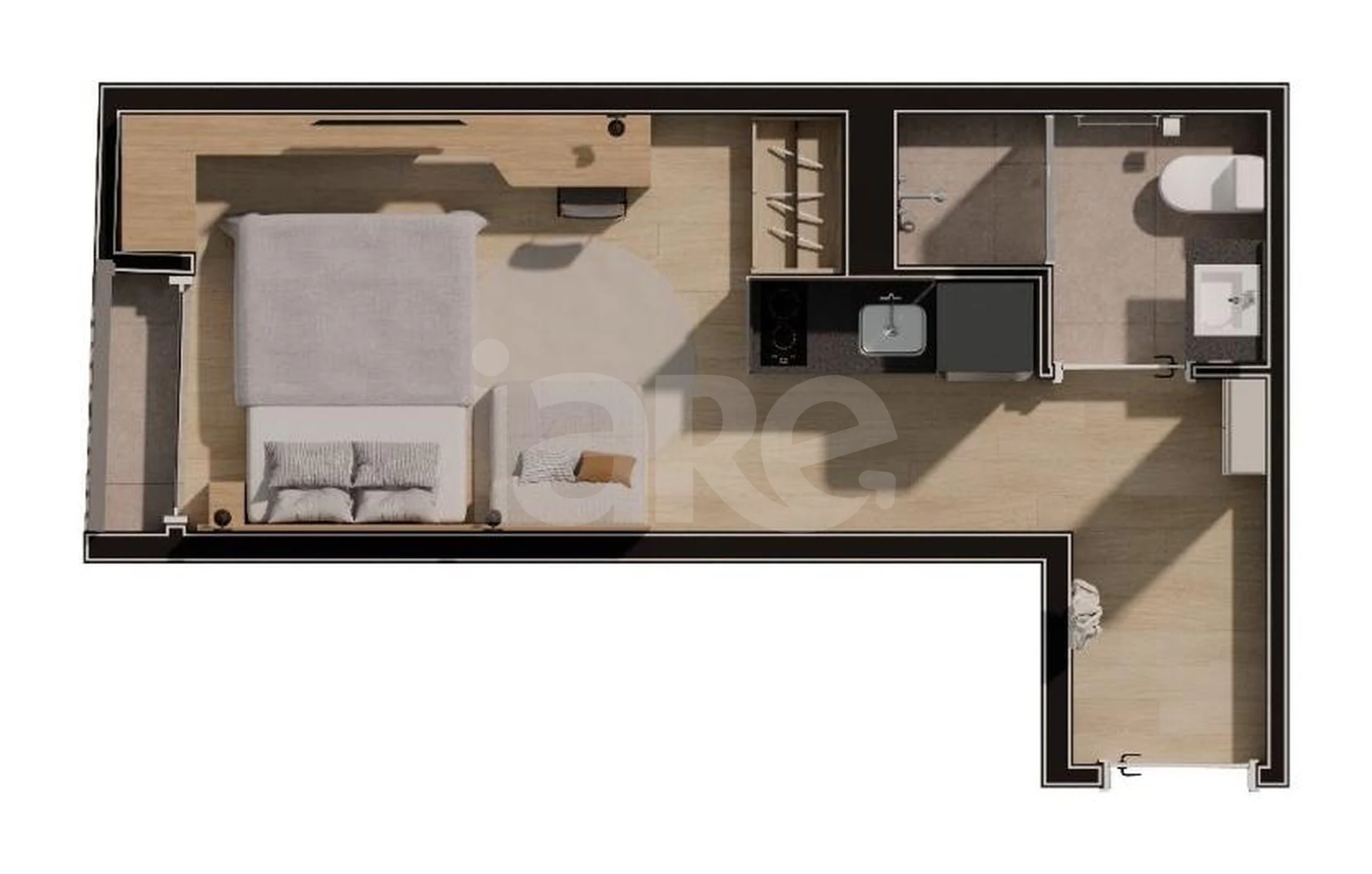 Planta — Studio 23,51 m²