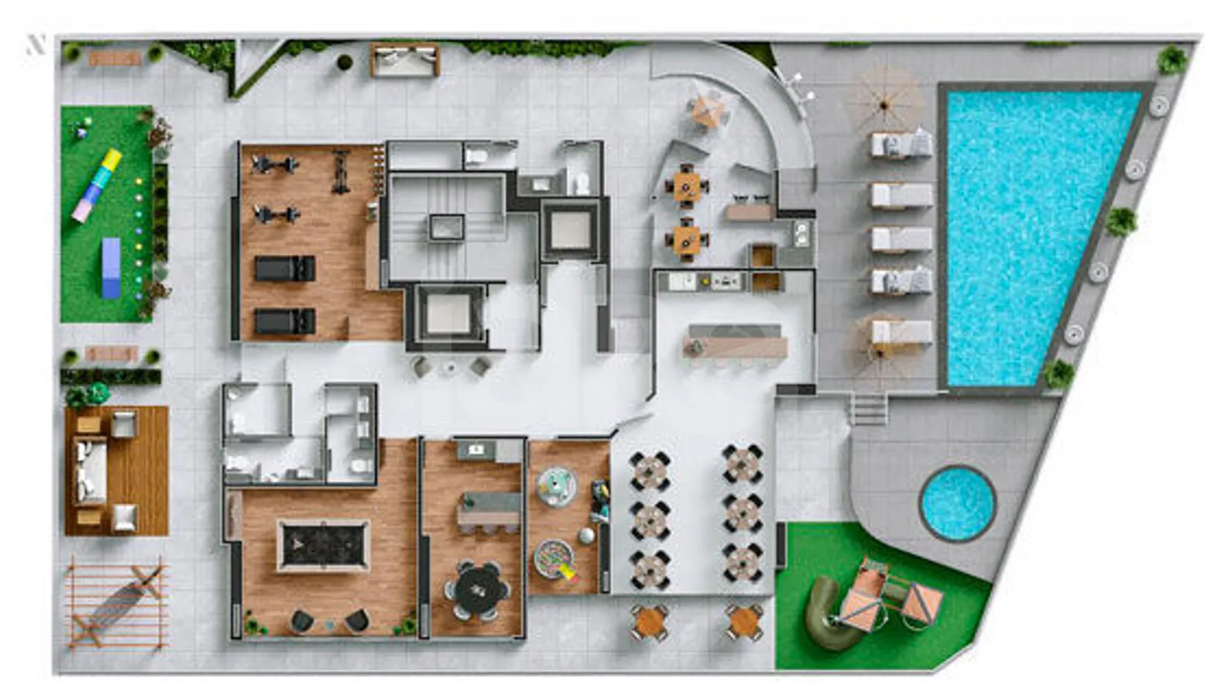 Planta — Pavimento lazer