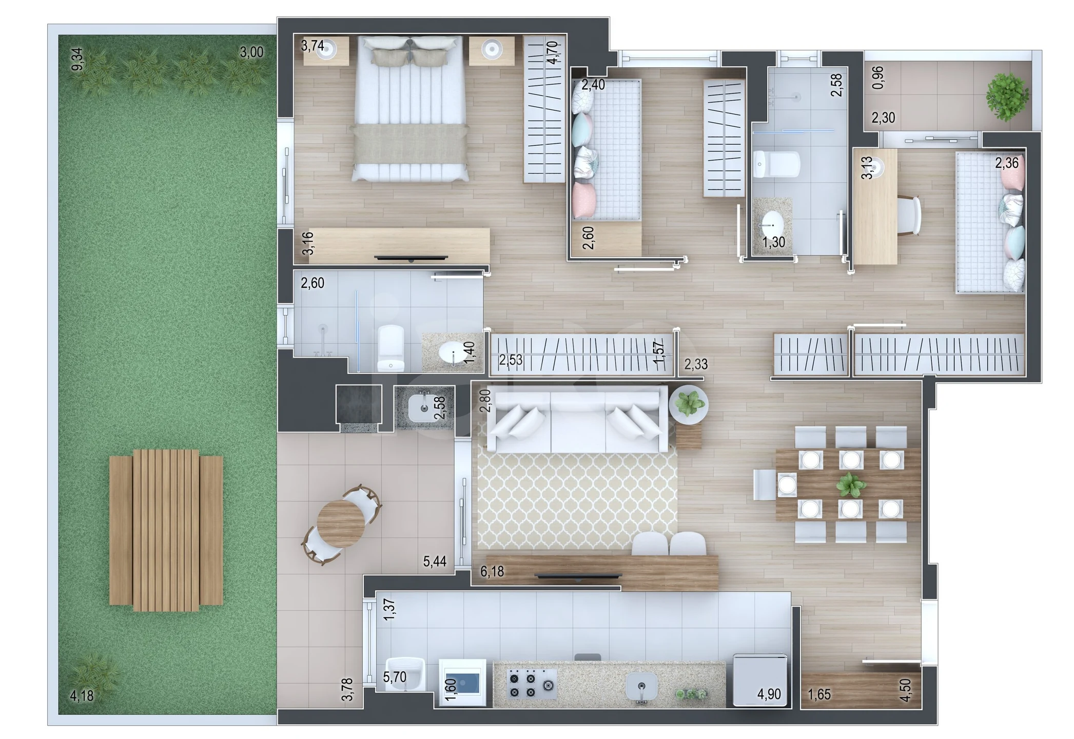 Planta — Garden 118,04 m²