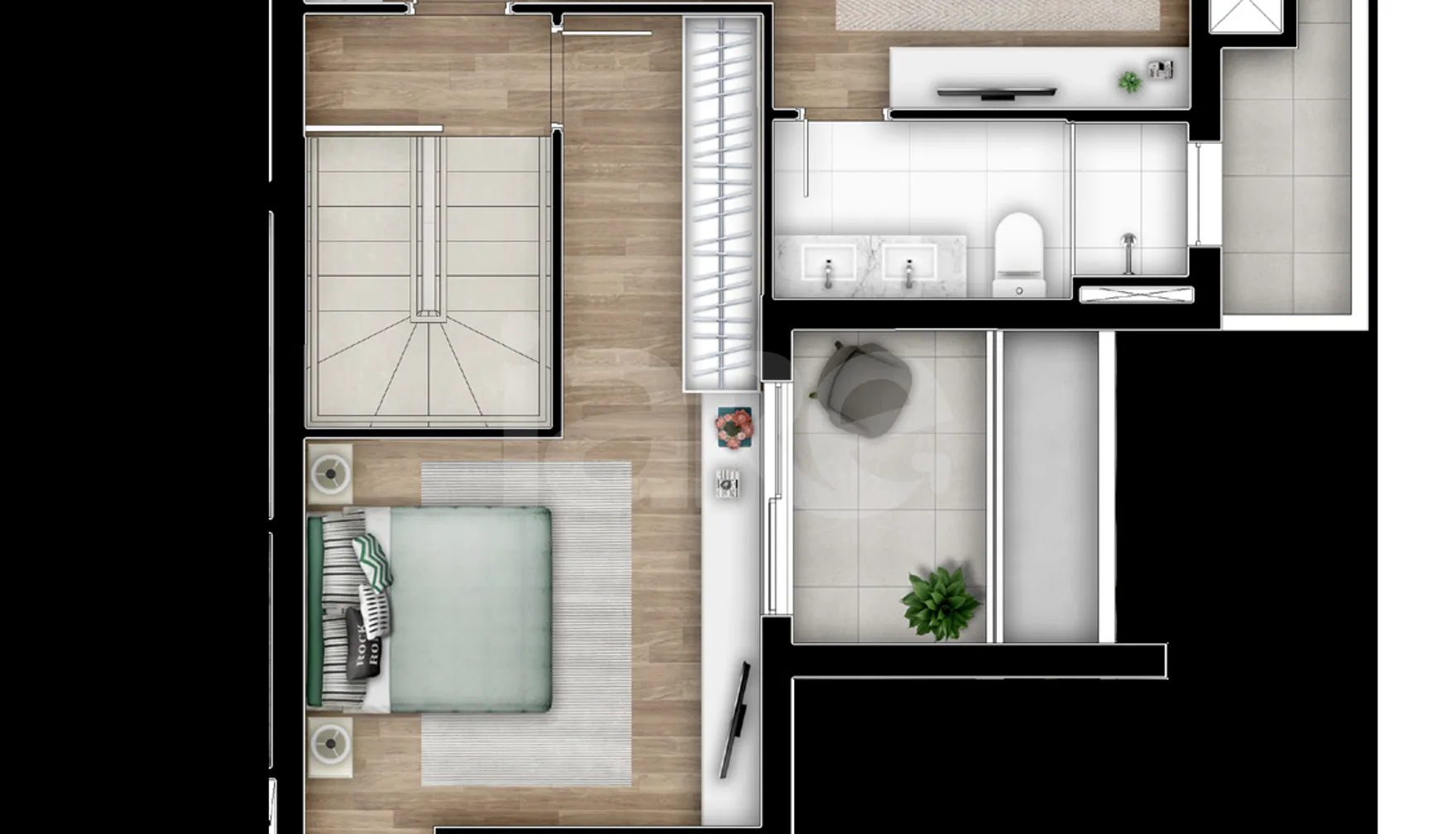 Planta — Apartamento 135,9 m²
