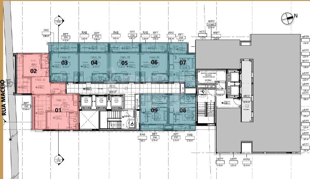 Planta — Pavimento 2° ao 6º andar