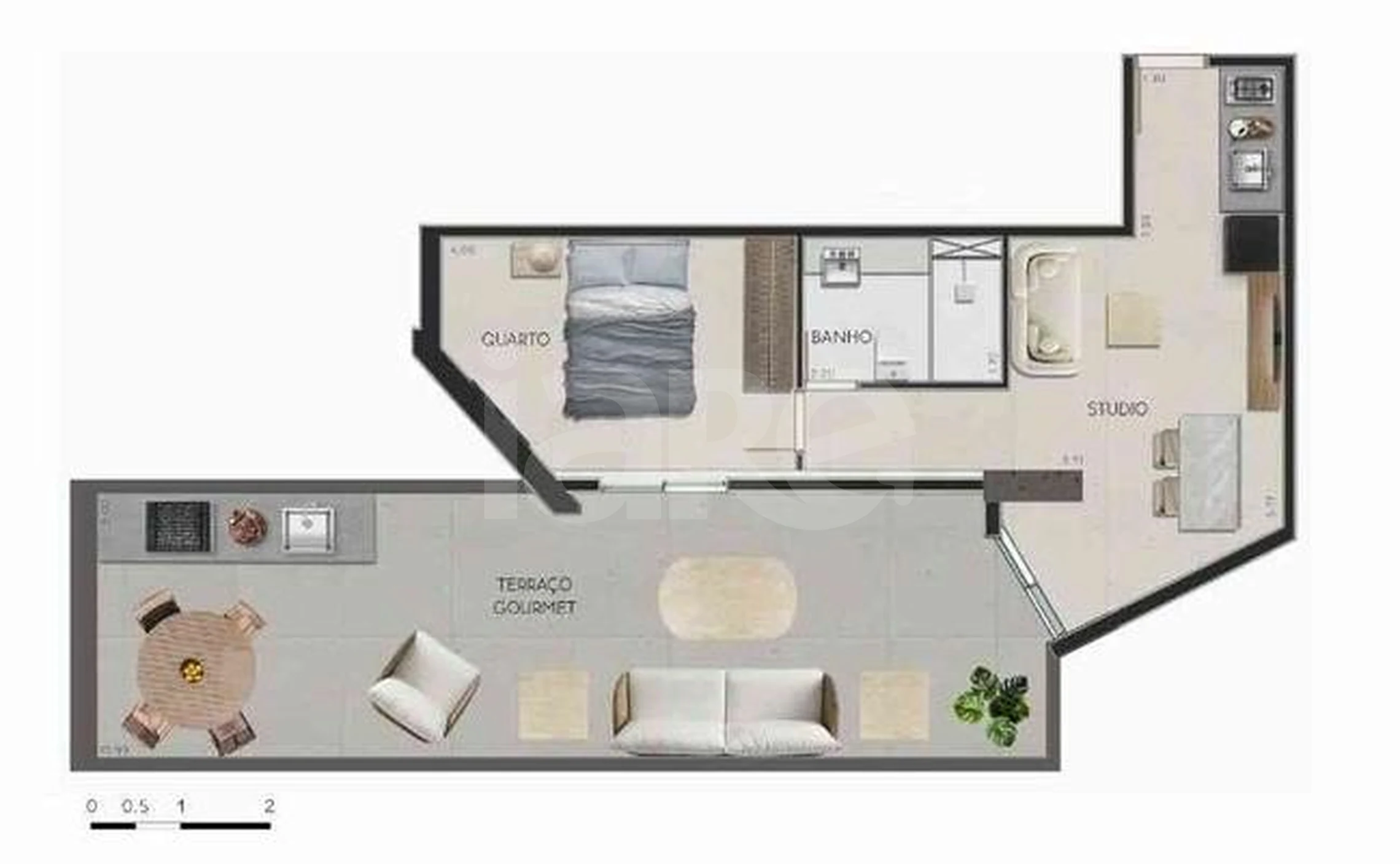Planta — Garden 79,8 m²