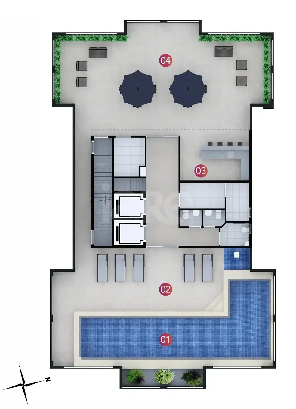 Planta — Pavimento 02 rooftop