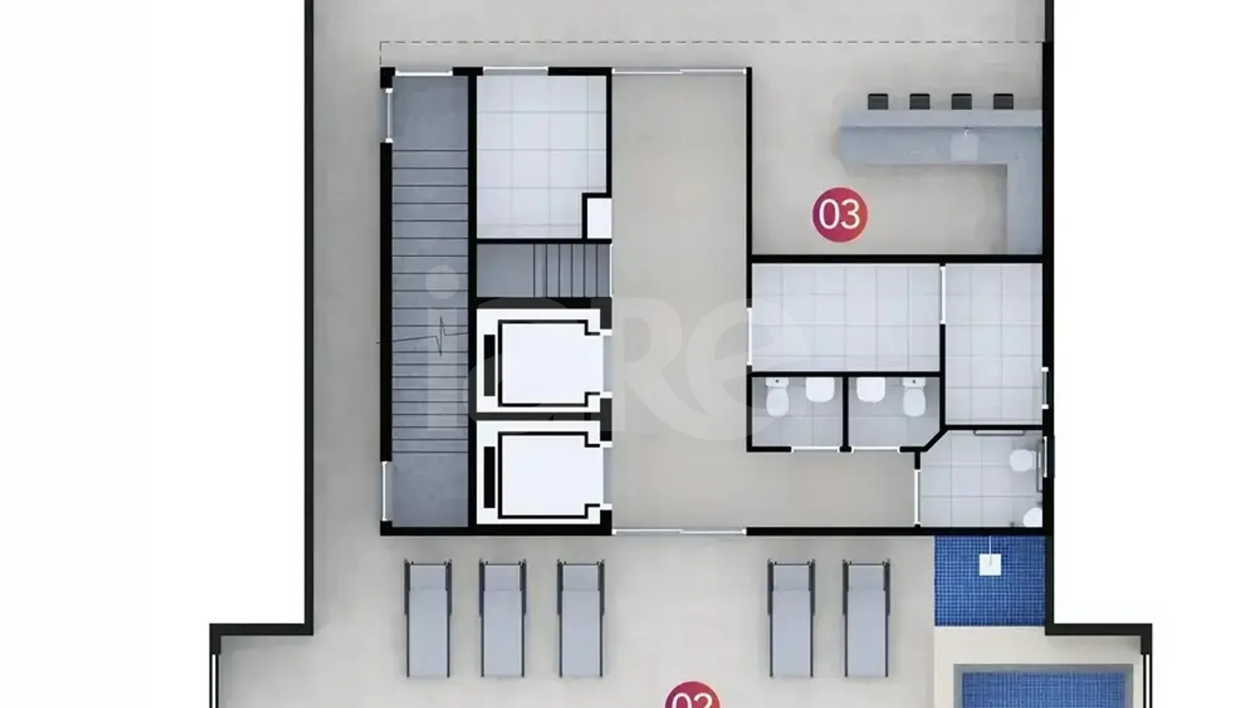 Planta — Pavimento 02 rooftop