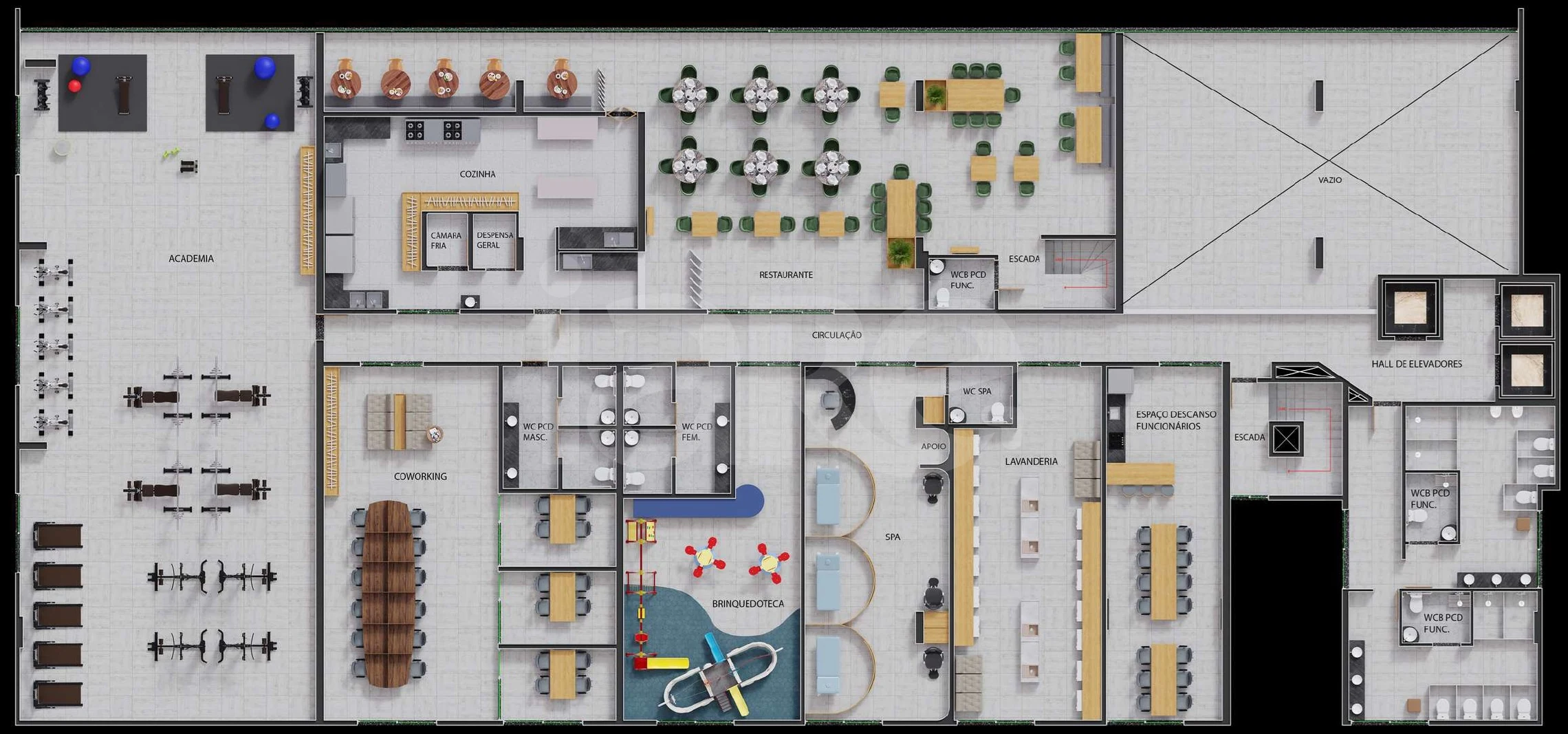 Planta — Pavimento lazer