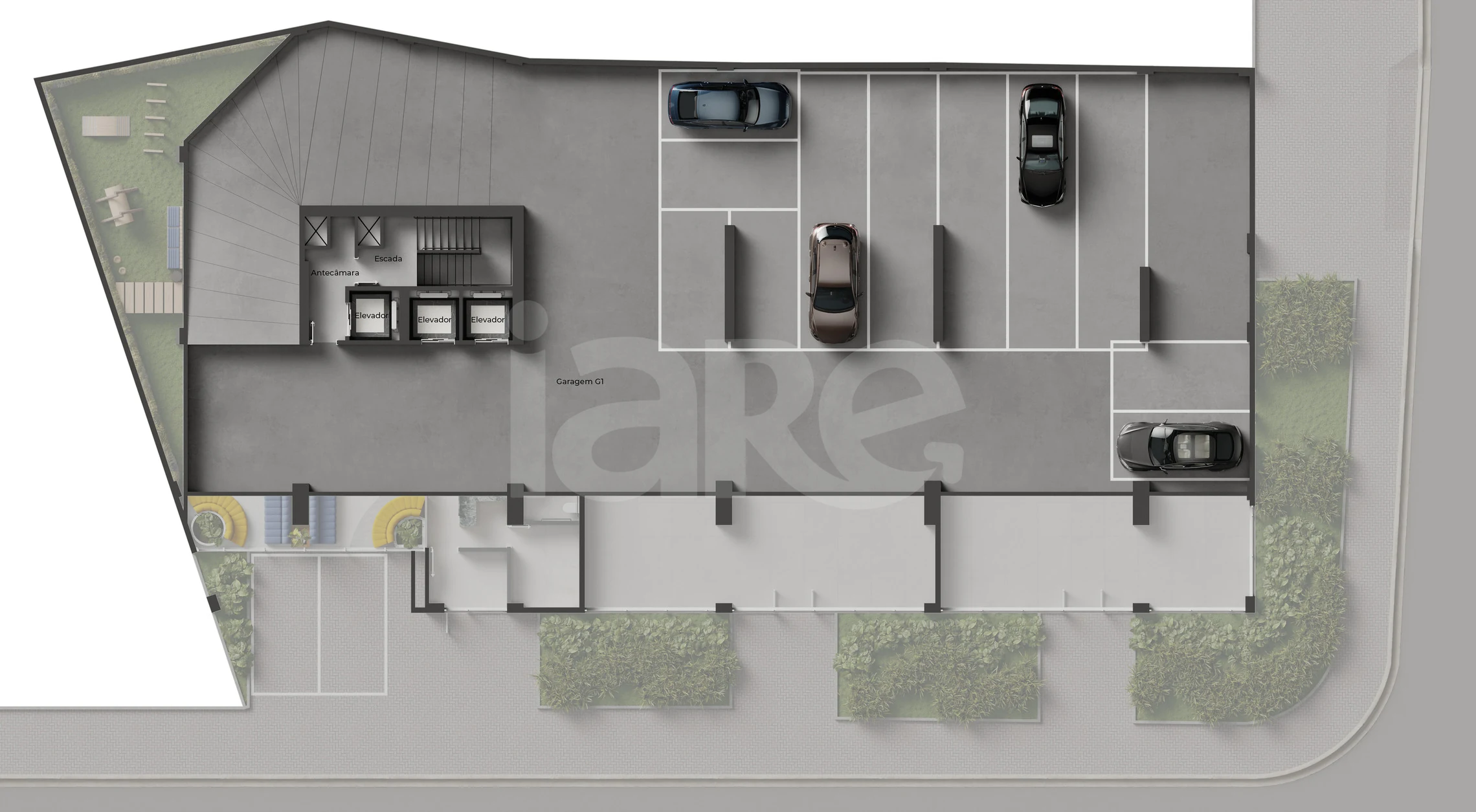 Planta — Pavimento garagem 1