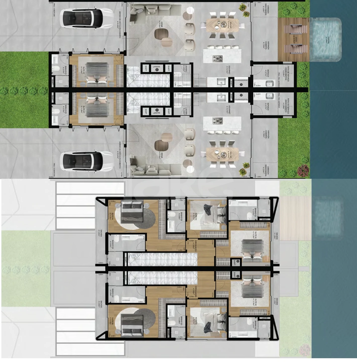 Planta — Casa em Condomínio 217,05 m²
