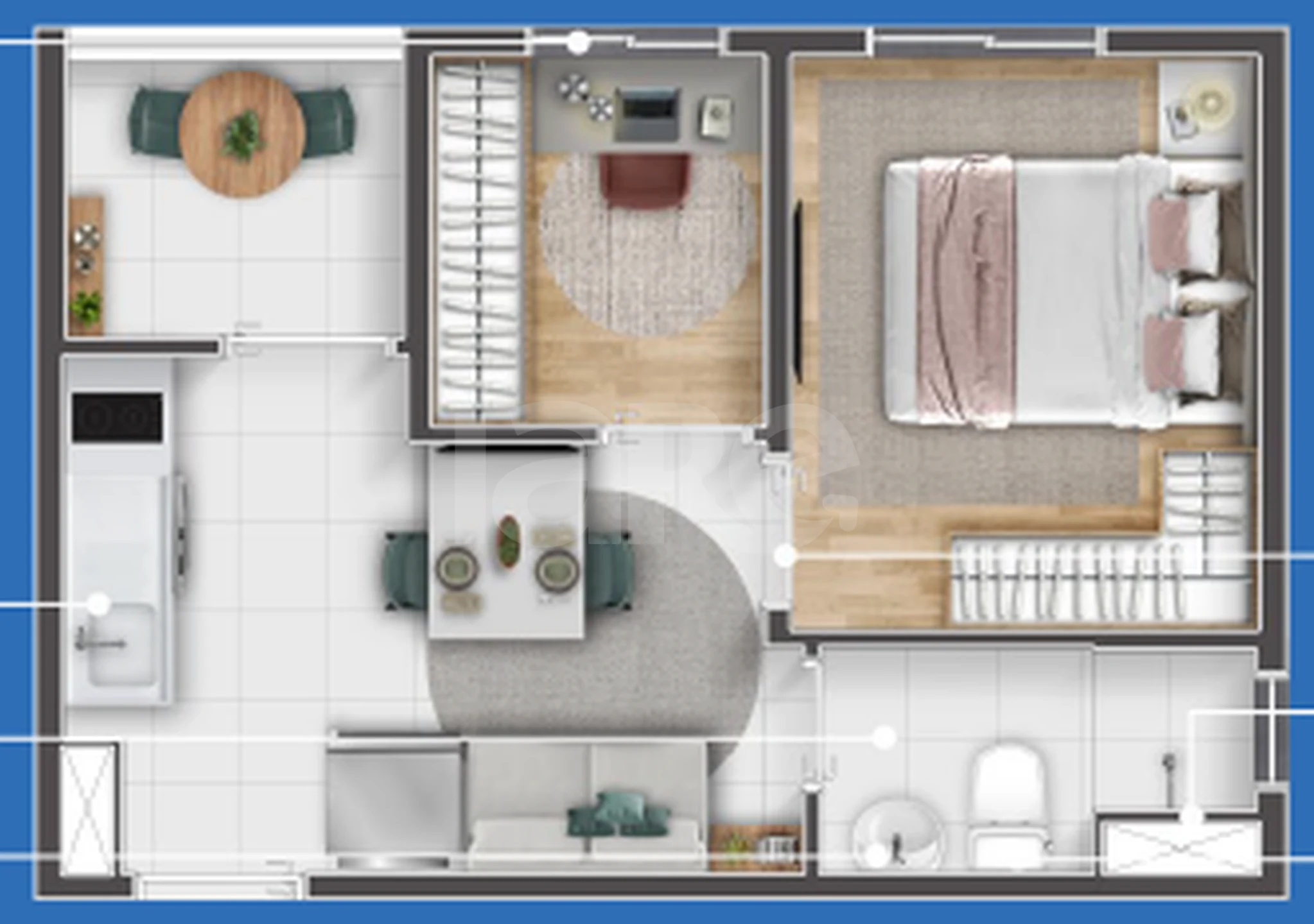 Planta — Apartamento 27,99 m²