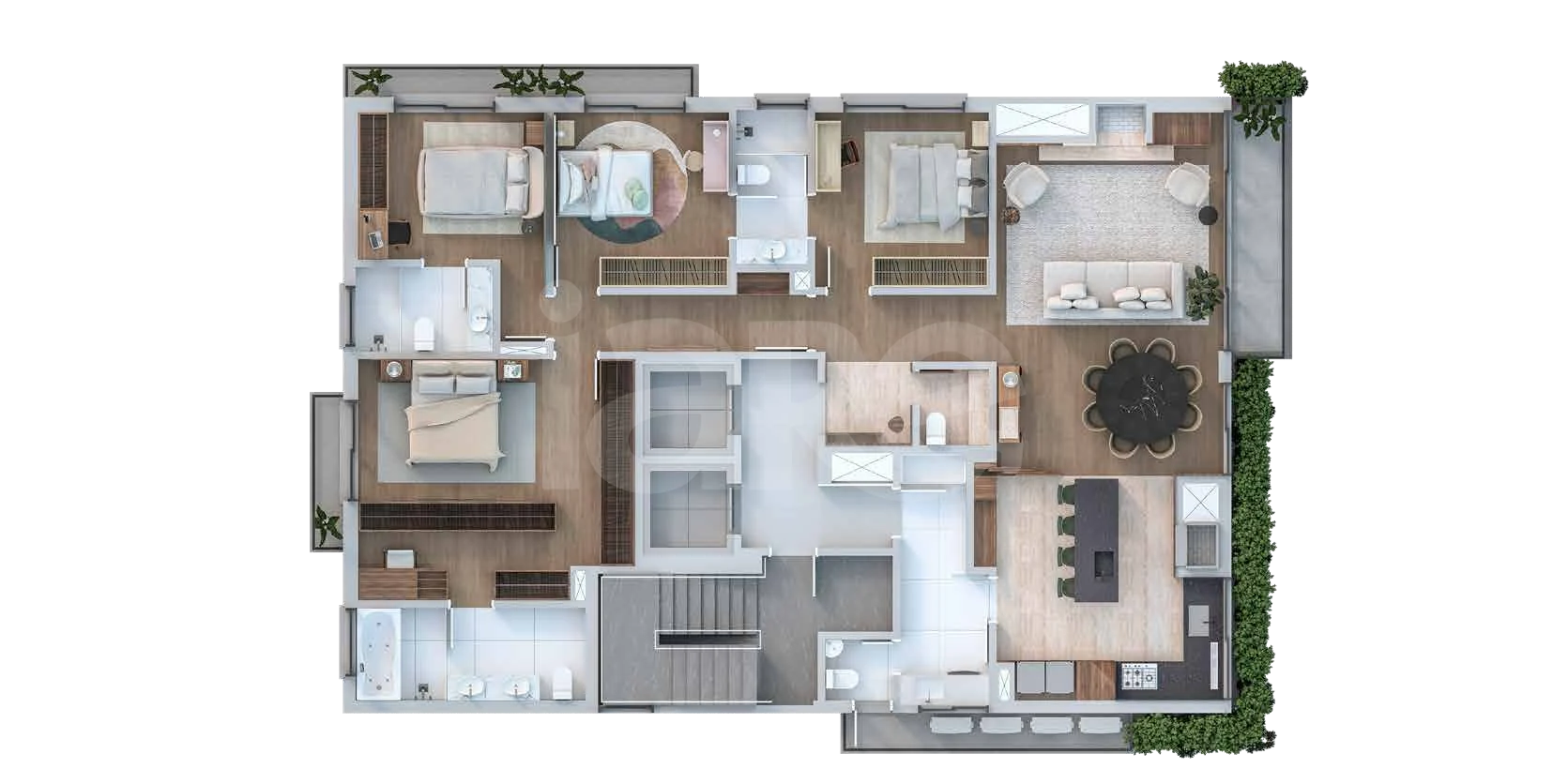 Planta — Apartamento 203,56 m²