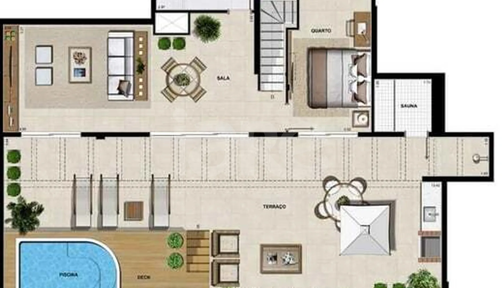 Planta — Cobertura Duplex 265,73 m²
