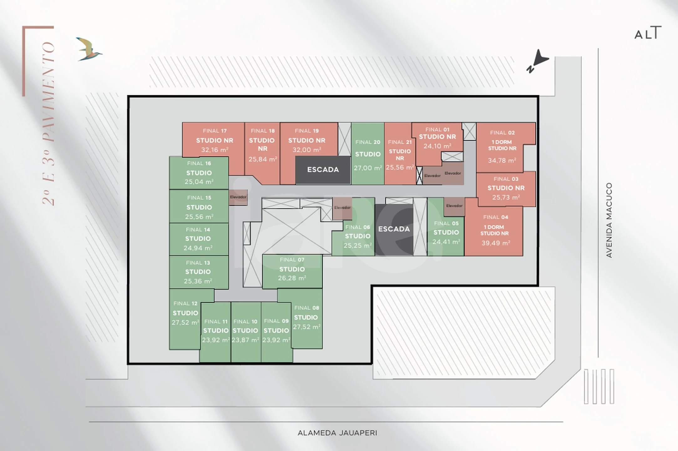 Planta — Implantação 2º e 3º Pavimento