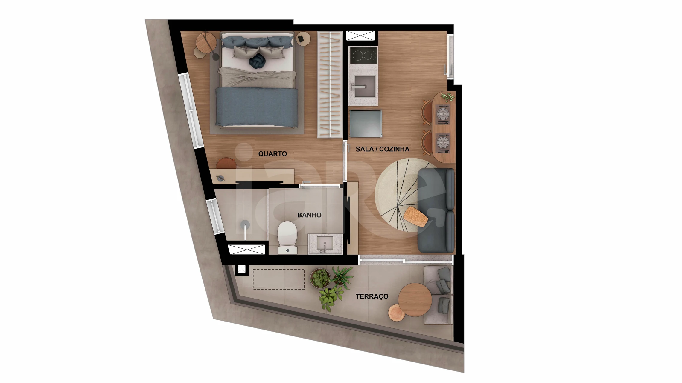 Planta — Apartamento 27,71 m²