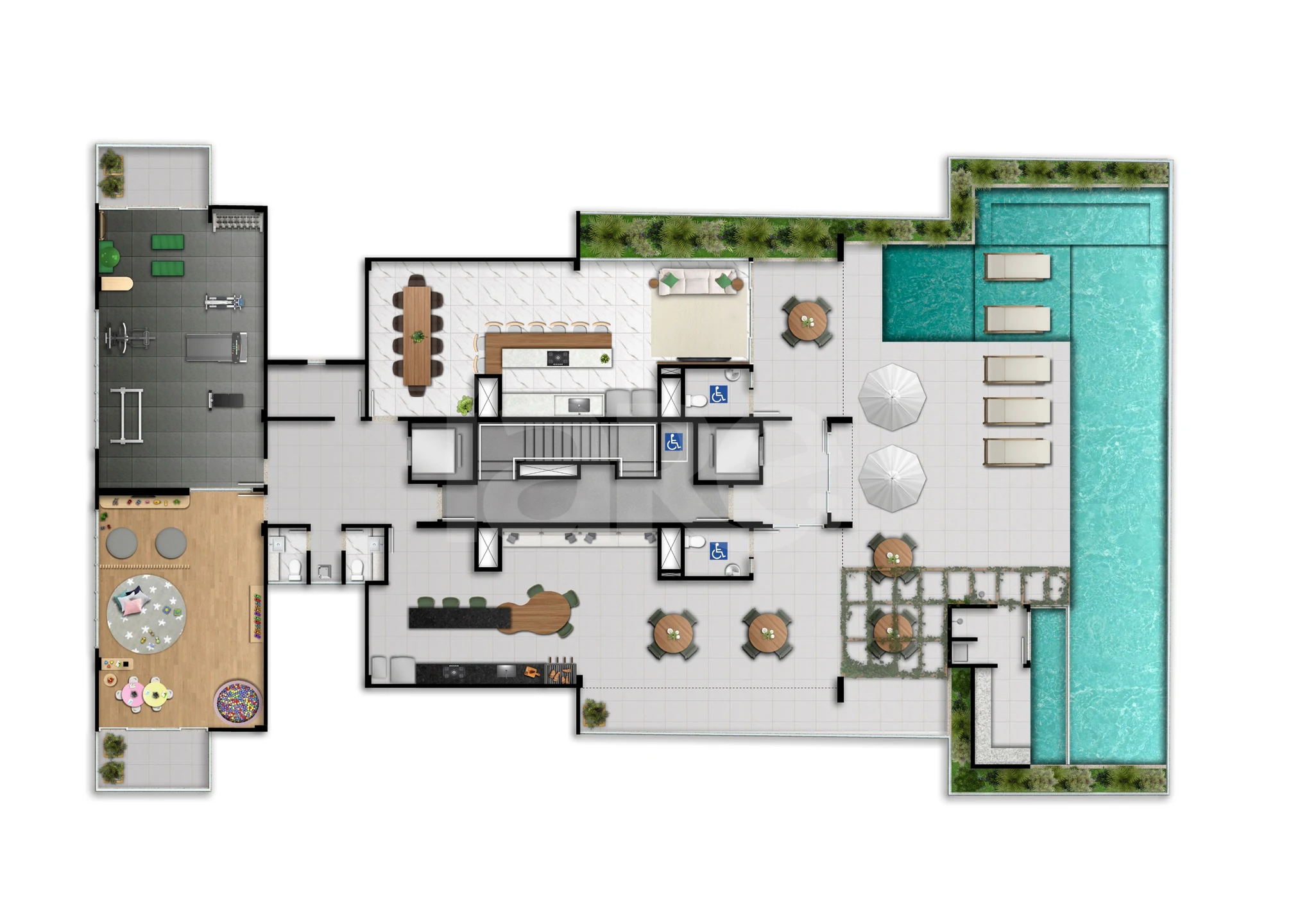 Planta — Pavimento lazer