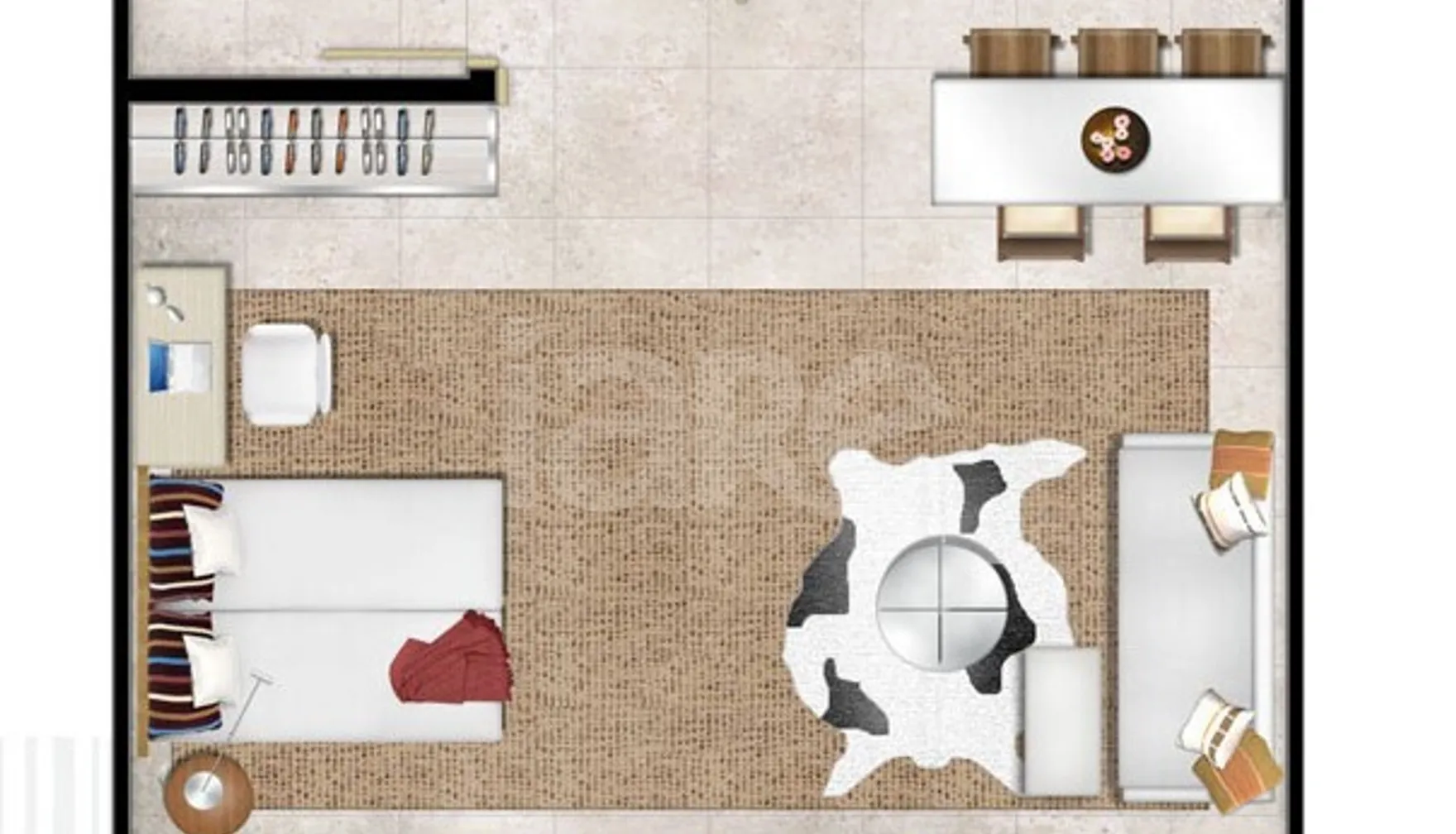 Planta — Studio 42,61 m²