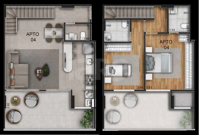 Planta — Apartamento 114,85 m²