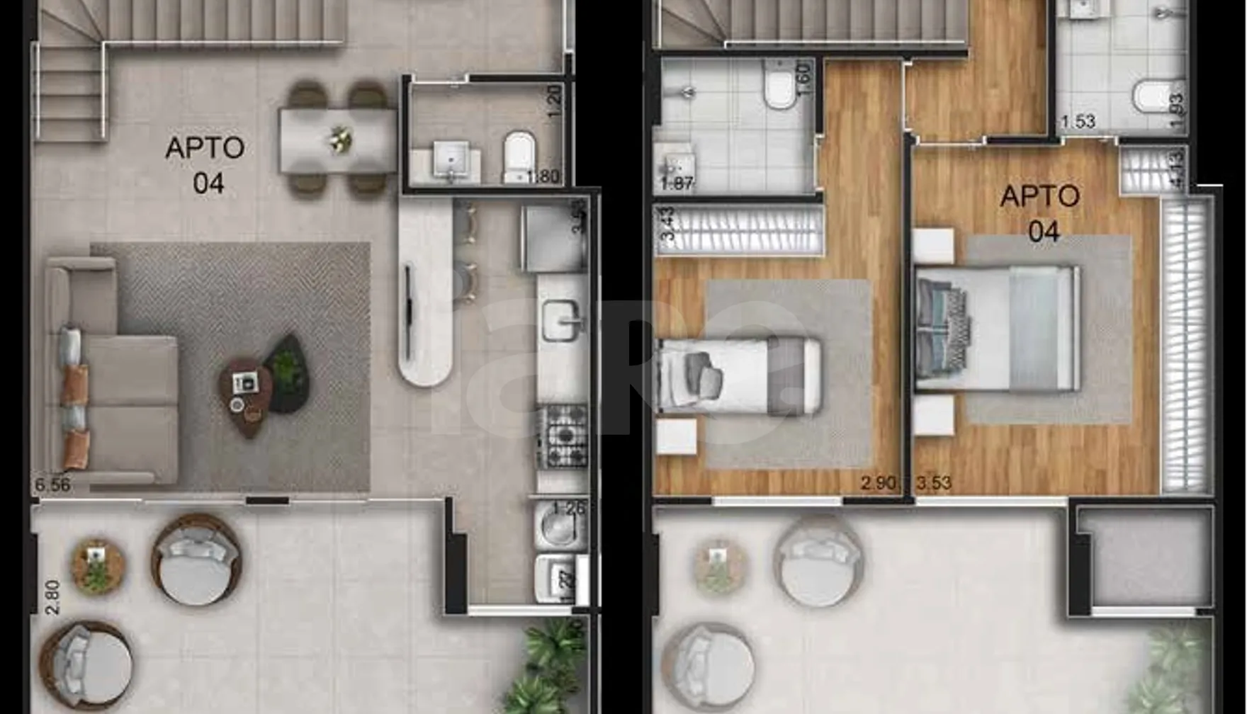 Planta — Apartamento 114,85 m²