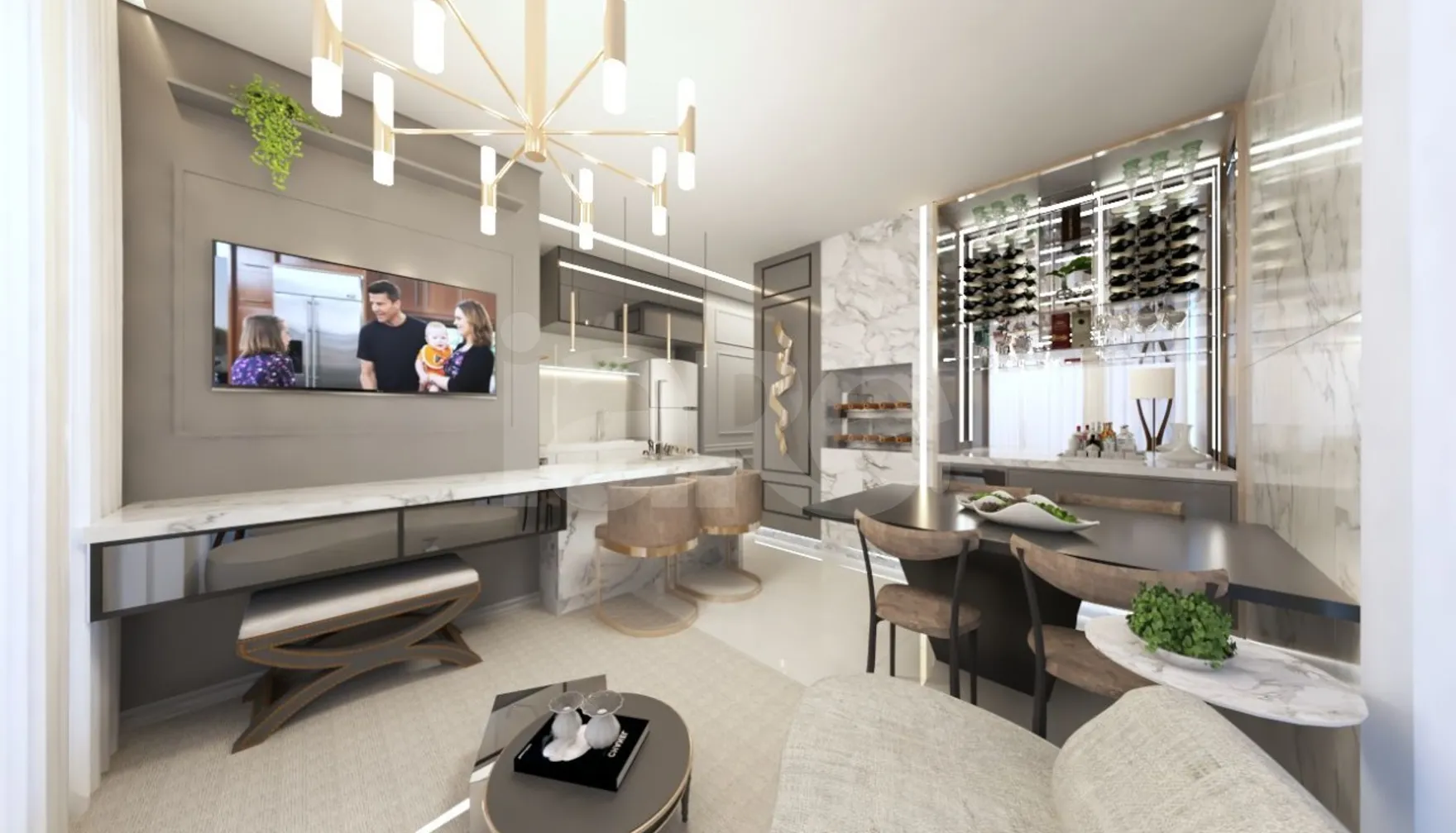 Abraham Lincoln - Apartamento com 61,8 m², em Zona Nova — foto 2