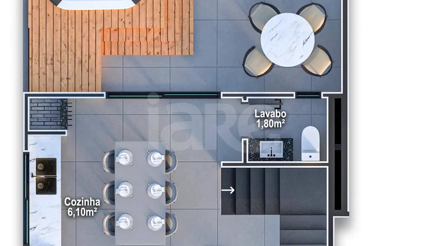 Planta — Cobertura Duplex 135,55 m²