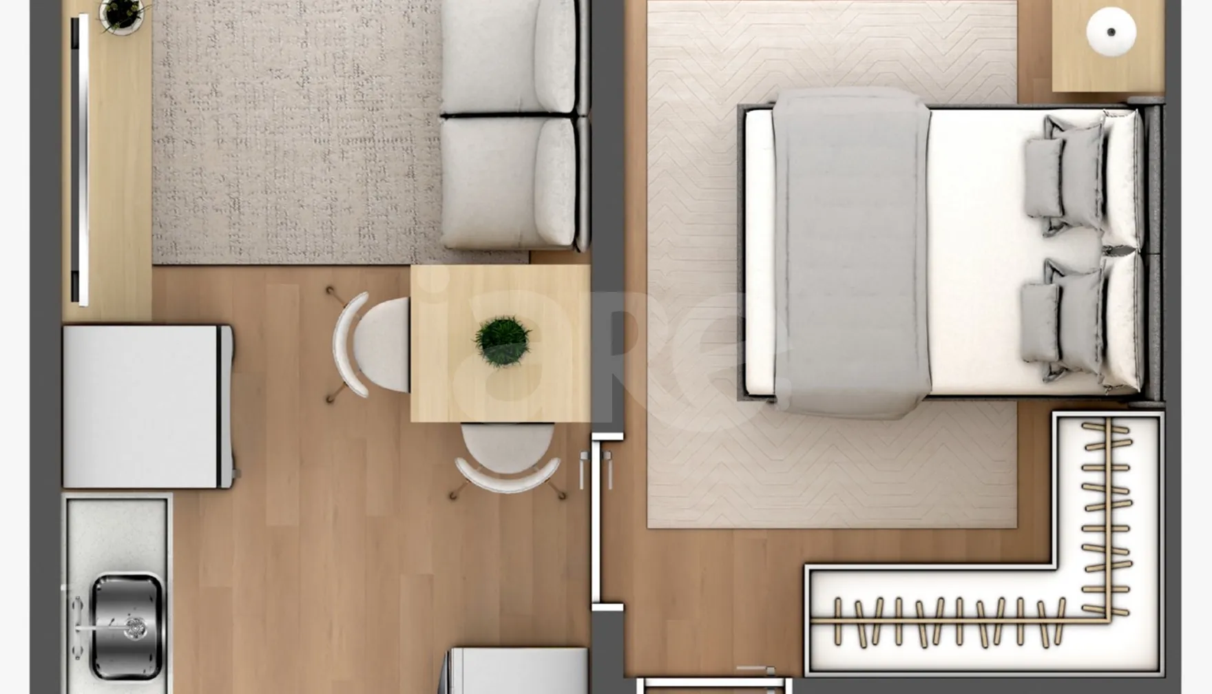 Planta — Apartamento 26,17 m²