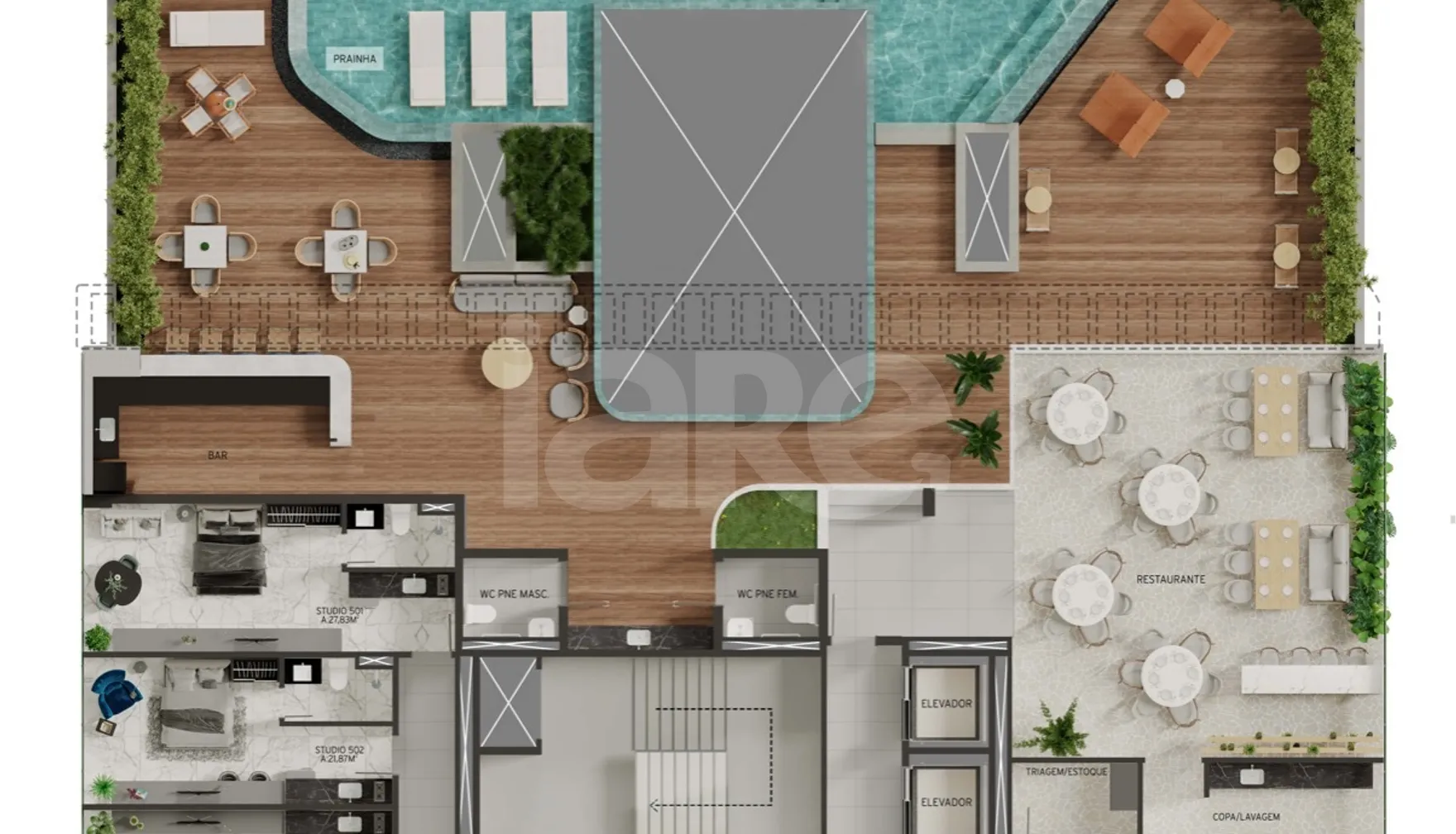 Planta — Pavimento rooftop