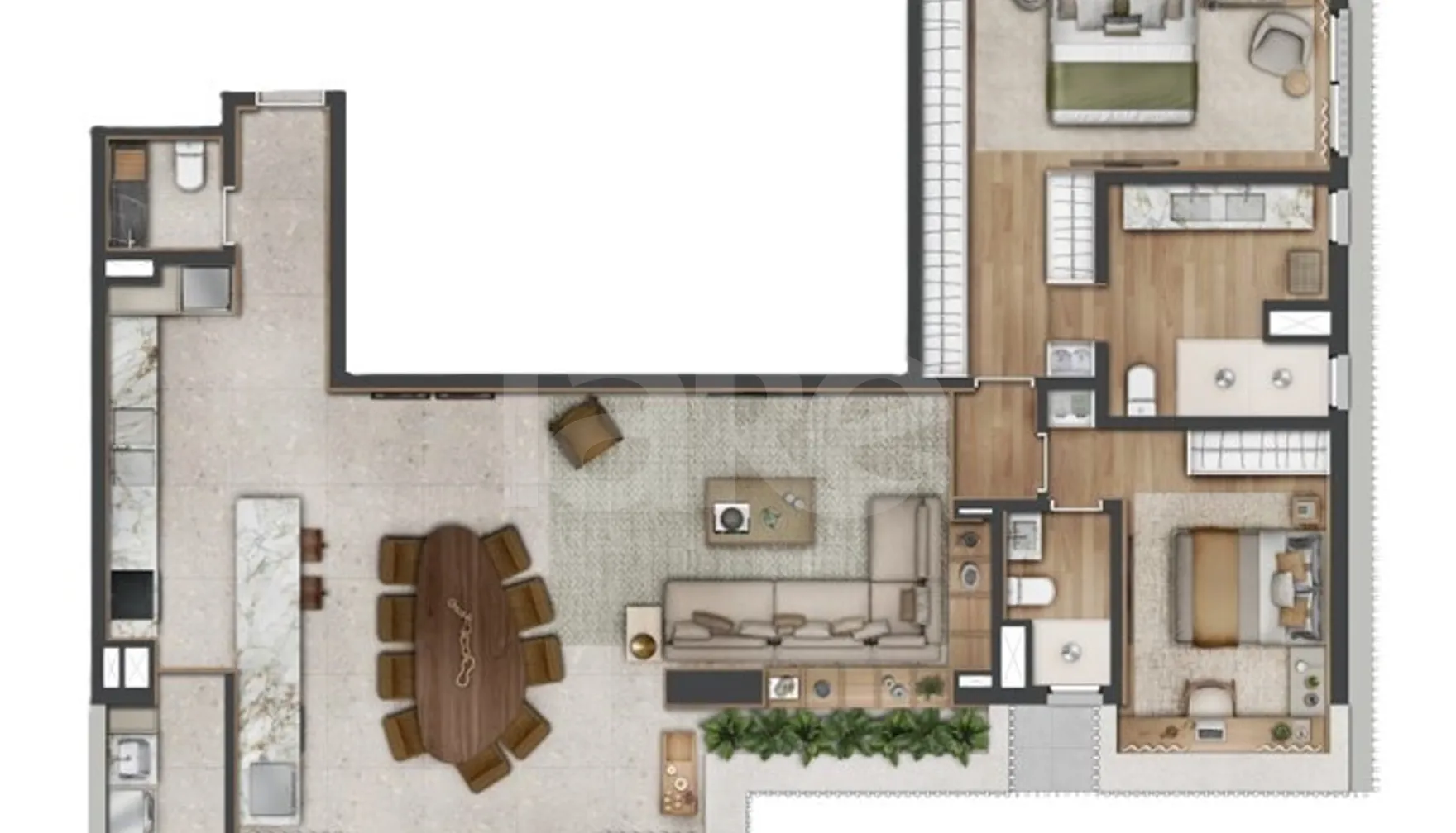 Planta — Garden 163,38 m²