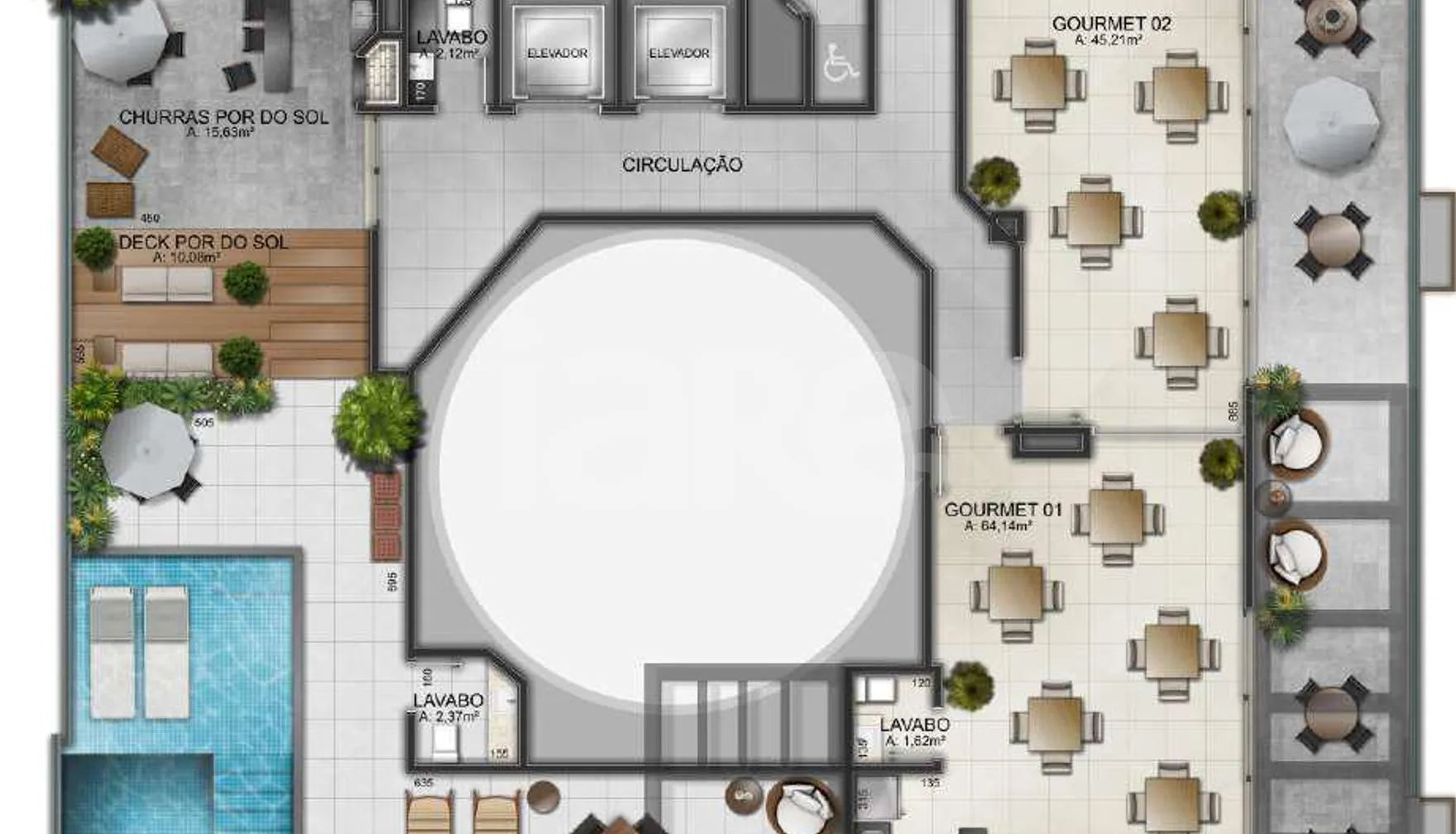 Planta — Pavimento rooftop