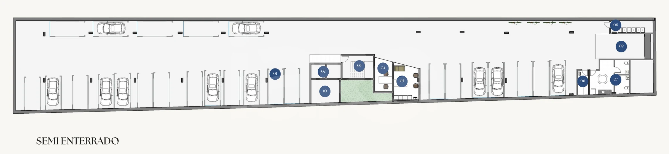 Planta — Pavimento garagem