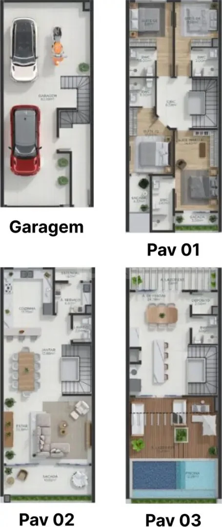 Planta — Casa em Condomínio 368,65 m²