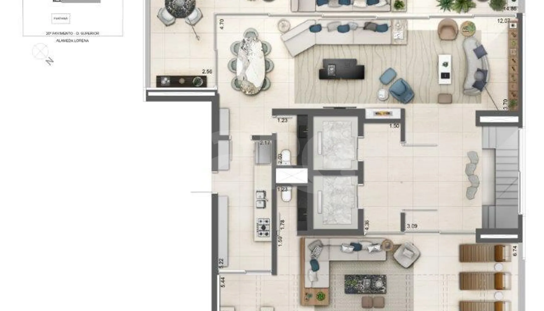 Planta — Garden 585,45 m²