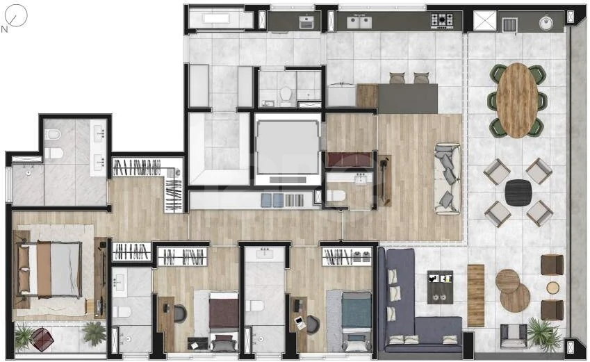 Planta — Apartamento 194,78 m²